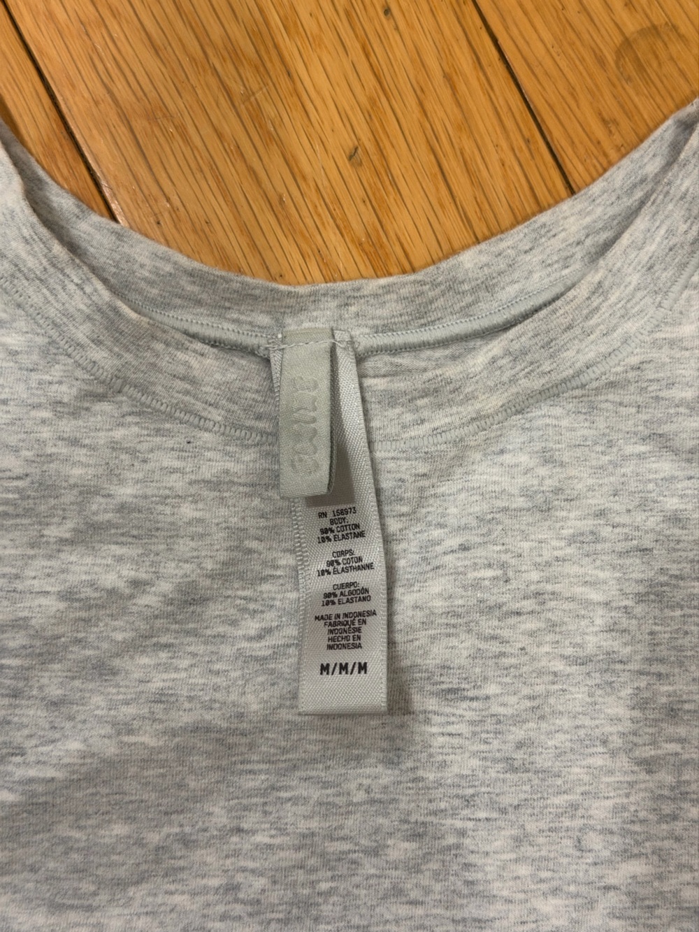 SKIMS Gray cotton jersey Long-Sleeve - Picture 2 of 4